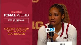 No. 2 USC defeats Indiana, advances to semifinals of B1G Tourney | Trojan Postgame Press Conference