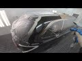 painting car high gloss clear coat cromax cc6500 blending clear black mirror resulst iwata