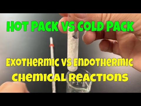 What chemicals are used in hot packs?