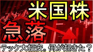 米国株急落！何が起きた？NASDAQは-1.8%安【兼業投資家向け】