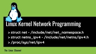 337 Linux Kernel Network Programming - struct net - struct netns_ipv4 - /proc/sys/net/ipv4