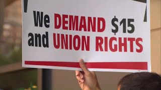 Fast-food workers demand $15 minimum wage