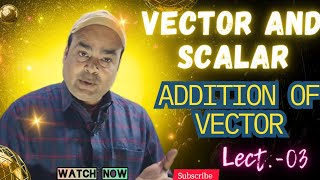 class 11th Triangle law, polygon law of Vector addition lecture- 03.