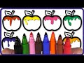 ( Fruit )🍏 Fruitful Fun: Apple and Marker Pencil Coloring | AKN Kids House 🎨