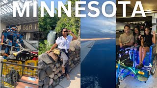 MINNESOTA TRAVEL VLOG: Surprise 80th Birthday + Family Time + Minnehaha Falls + Mall of America