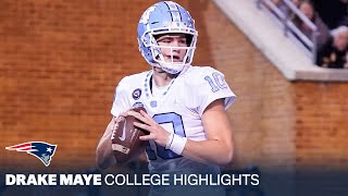 Drake Maye College Highlights, UNC, QB | New England Patriots 2024 NFL Draft Pick