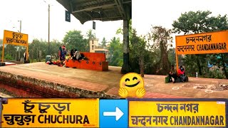 Chilling trip from Chuchura to Chandannagar by EMU Local Train | Indian Railways