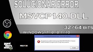 ✅ SOLUCIONAR el error Falta archivo MSVCP140.dll  2023 FACIL y rAPIDO