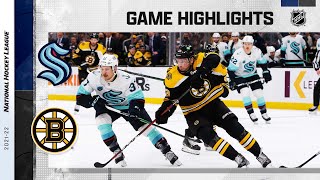 Kraken @ Bruins 2/1/22 l NHL Highlights