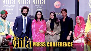 UNCUT IIFA Awards 2025 Jaipur Press Conference ShahRukh Khan, Kartik Aryan, Nora Fatehi, Diya Kumari