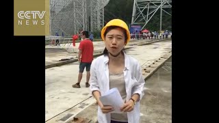 CCTVNEWS’s reporter witnesses final reflector panel put into place on FAST telescope