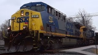 CSX #431 \u0026 253 Pulling Coal Through St Denis