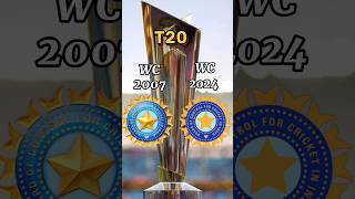 INDIA 2007 VS INDIA 2024 T20 comparison #shorts #viral #cricketshorts #trending