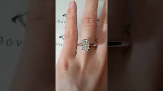 Doveggs 3ct(7*11mm) DEF color VS1-VVS1 clarity elongated oval Astro cut moissanite center stone