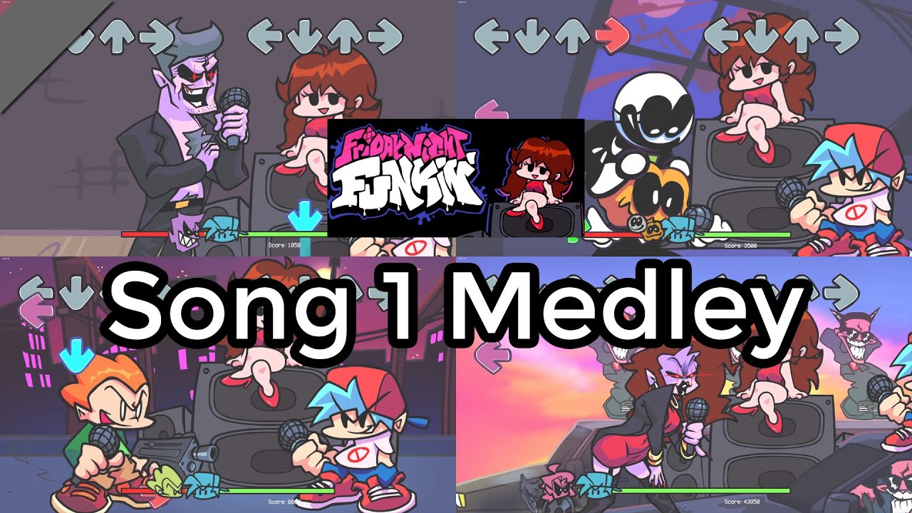 FRIDAY NIGHT FUNKIN' - Song 1 Medley Playthrough [PC] - YouTube