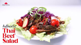 Authentic Thai Beef Salad Recipe | Thai Beef Salad | Beef Salad Thai Style |  วิธีทำ น้ำตกเนื้อ