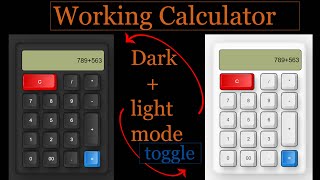 Working Calculator using Html CSS & Javascript - CSS Claymorphism Effects @royaltutorials354