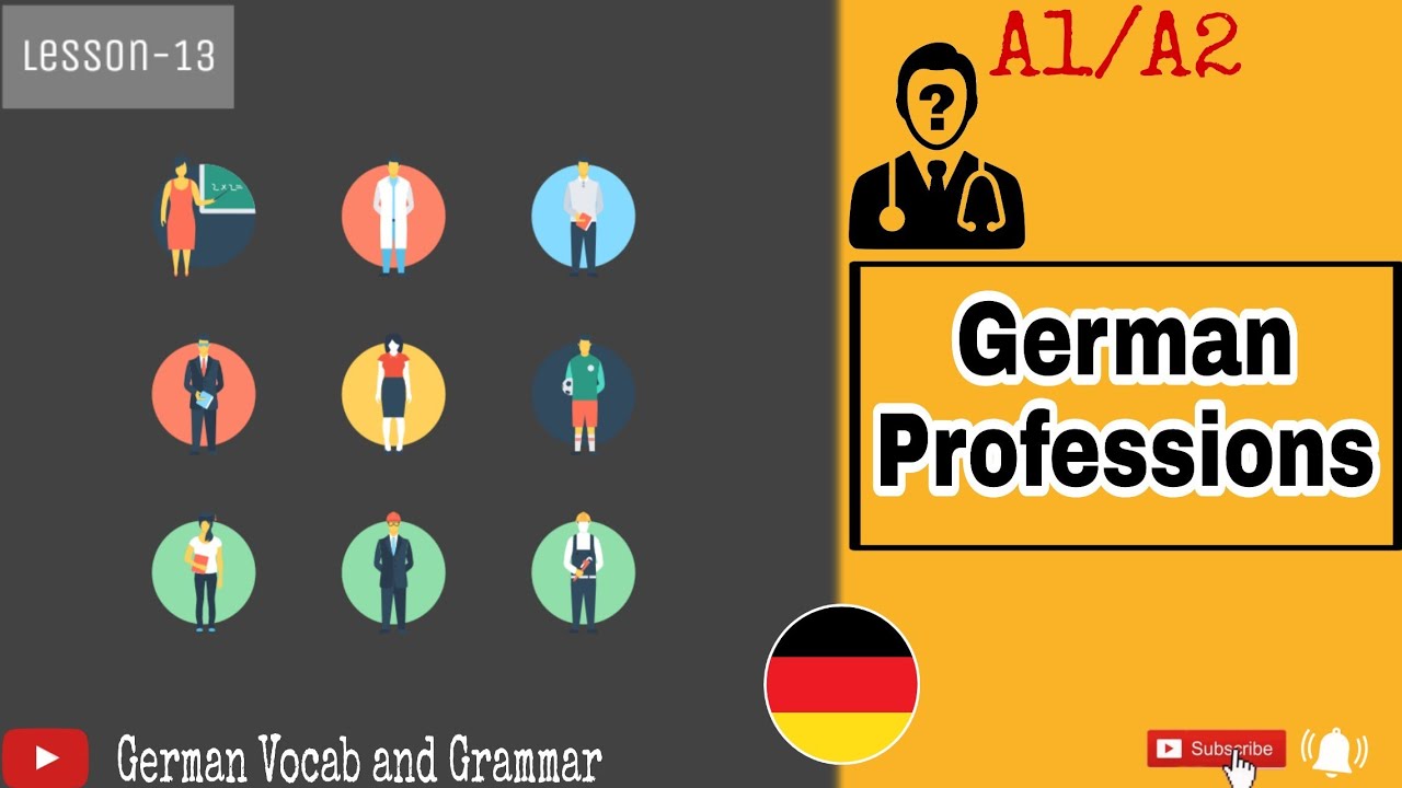 German Professions | A1/A2 Vocabulary | Die Berufe | German Language ...