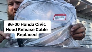 Installing new Genuine Honda Hood release cable on my 96 civic ek sedan