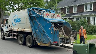 Fast Freightliner M2 Leach 2rIII Rear Loader Garbage Truck Packing Yardwaste with a Euro Tipper