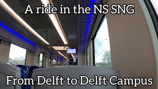 A ride in the NS SNG from Delft to Delft Campus