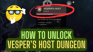 How to unlock Vesper's Host Dungeon - Rogue Network Quest - Destiny 2