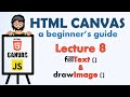 Text and Images on HTML Canvas