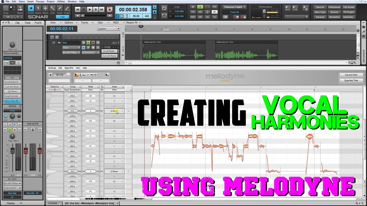 Creating Vocal Harmonies Using Melodyne Youtube