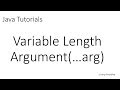 Java Tutorials: Variable Length Arguments (...arg) in Java