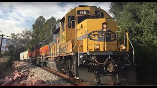 ATSF Bluebonnet BNSF 196 Leads the Pasadena Local 1-24-2020