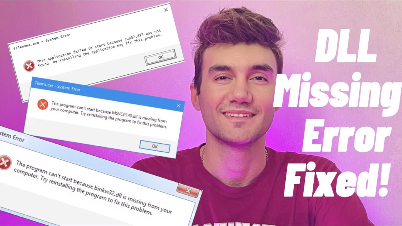 Fix Dll Missing Error! ( Windows 10, 8, 7 ) - YouTube