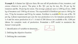 Linear Programming Problem Formulation Example 2