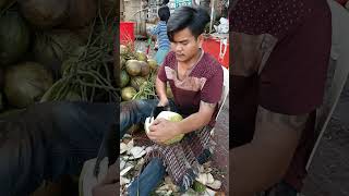 STOP Peeling Coconuts the Wrong Way! #shortsfeed #millionviews #coconutfruit