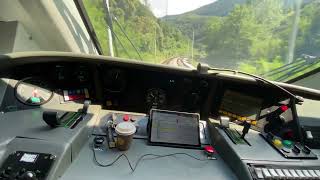 Pendolino cab view, tilting up to 8 degrees!