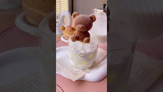 🧸おうちカフェ🧸くまパンキャラメルマキアート味🧸カフェラテ