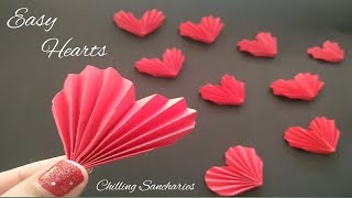 Easy Paper Hearts | Valentine's Day Crafts | How to make simple paper hearts for Valentine's Day