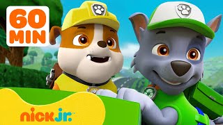 PAW Patrol Rubble Rescues the Earth! w/ Marshall & Rocky | 1 Hour Compilation | Rubble & Crew