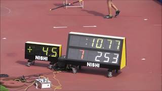 男子100m_準決勝2組_第50回北海道高体連札幌支部新人陸上20180818