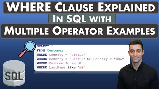 SQL Tips - WHERE Clause Explained | Basic, AND/OR, Between, Like and Wildcard Characters