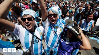 Argentina celebrates World Cup victory - BBC News