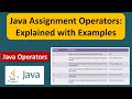 Java Assignment Operators: Explained with Examples | Java Tutorial