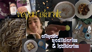 Vegan Olarak Neler Yiyorum & İçiyorum? Mutfakta vegan tarif denemeli comfort video 🦭⋆.ೃ࿔