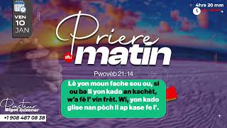 PRIERE DU MATIN - VENDREDI 10 ANVIER 2025 - SBONDIEU SEUL KI AVEK OU- FRERE BIGOT LUXONER