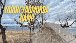 YOĞUN YAĞMURDA GÖL KENARINDA KIZ KIZA KAMP! #kamp #doğa #yemek #huzur