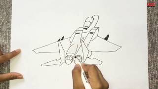 How to Draw a Jet Drawing With This Easy Jet Plane Sketch Step by Step