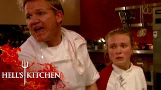 Heather Continues To Give Orders DESPITE BURNING Her Hand | Hell's Kitchen