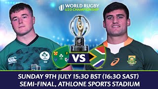 LIVE Rugby | Ireland v South Africa | World Rugby U20 Championship Semi-final