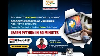 Learn Python | Learn Python in 60 Minutes | Python | Webinar | Hunar India