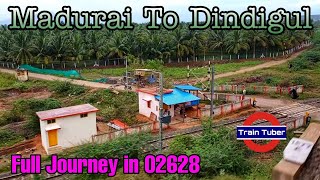 Madurai To Dindigul || Full Journey || 02628 || Intercity Express || WAP-4 || Train Tuber || HD