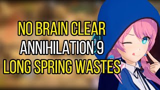 No Brain Clear, Annihilation 9 Long Spring Wastes | Arknights